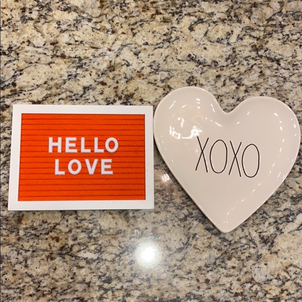 Rea Dunn XOXO Heart Shaped Plate
